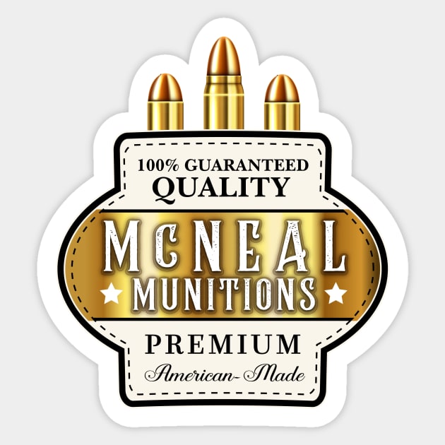 McNeal Munitions Shield Sticker by FalconArt